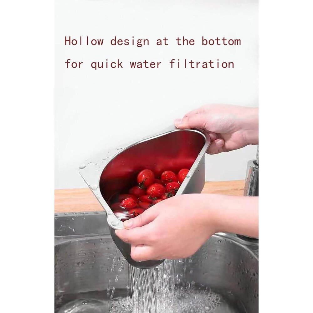 Stainless Steel Sink Strainer Basket Triangle Sink,Triangle Sink Drainer Basket - Picture 3 of 6